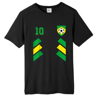 Retro10 Brazilian Football Brazil Soccer Brazil Flag Tall Fusion ChromaSoft Performance T-Shirt