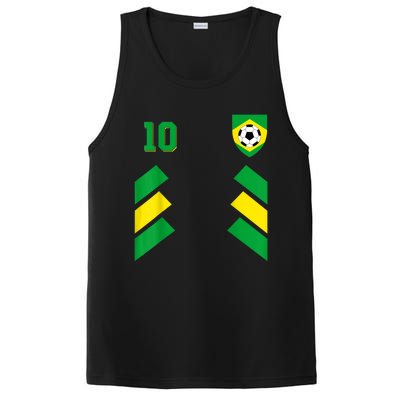 Retro10 Brazilian Football Brazil Soccer Brazil Flag PosiCharge Competitor Tank