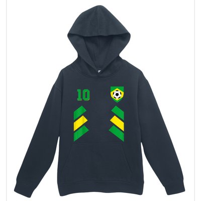 Retro10 Brazilian Football Brazil Soccer Brazil Flag Urban Pullover Hoodie