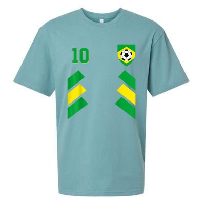 Retro10 Brazilian Football Brazil Soccer Brazil Flag Sueded Cloud Jersey T-Shirt