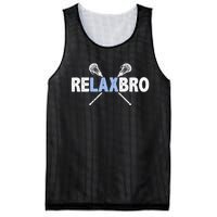 RELAX BRO Funny Lacrosse Player Lax Lover Joke Mesh Reversible Basketball Jersey Tank