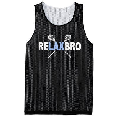 RELAX BRO Funny Lacrosse Player Lax Lover Joke Mesh Reversible Basketball Jersey Tank