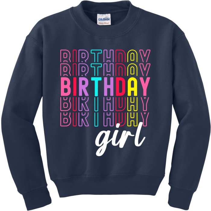 Retro Birthday For Girl Awesome Cute Birthday Party Kids Sweatshirt