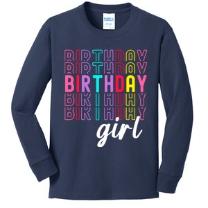 Retro Birthday For Girl Awesome Cute Birthday Party Kids Long Sleeve Shirt