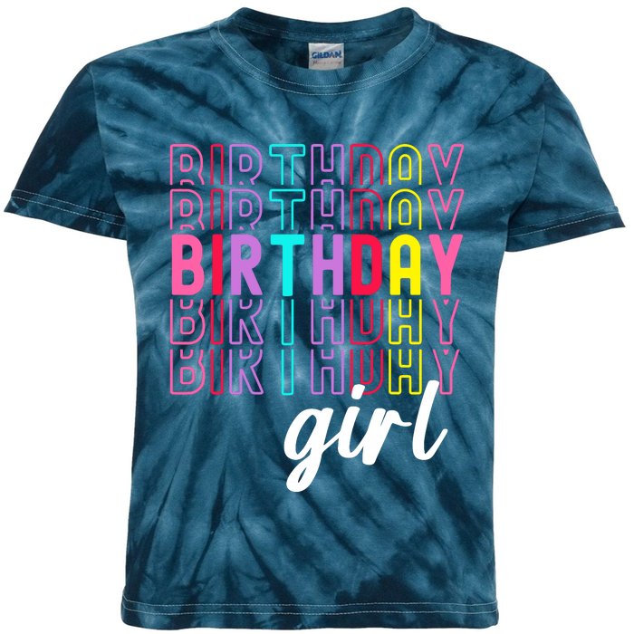 Retro Birthday For Girl Awesome Cute Birthday Party Kids Tie-Dye T-Shirt