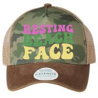 Resting Beach Face Funny Summer Vacation Legacy Tie Dye Trucker Hat