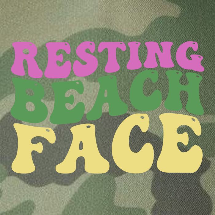 Resting Beach Face Funny Summer Vacation Legacy Tie Dye Trucker Hat