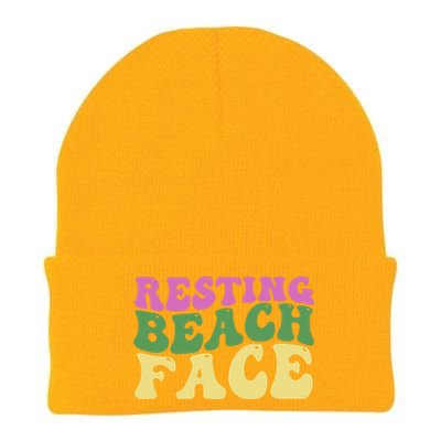 Resting Beach Face Funny Summer Vacation Knit Cap Winter Beanie