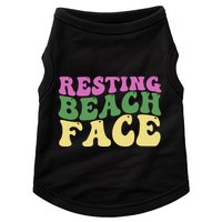 Resting Beach Face Funny Summer Vacation Doggie Tank