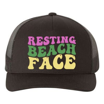 Resting Beach Face Funny Summer Vacation Yupoong Adult 5-Panel Trucker Hat