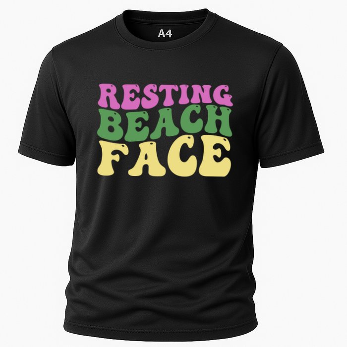 Resting Beach Face Funny Summer Vacation Performance Shirt