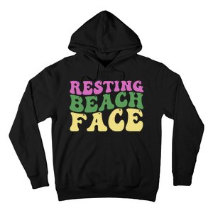 Resting Beach Face Funny Summer Vacation Hoodie