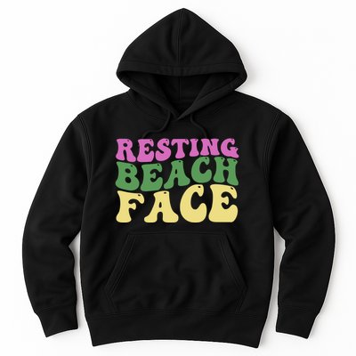 Resting Beach Face Funny Summer Vacation Hoodie