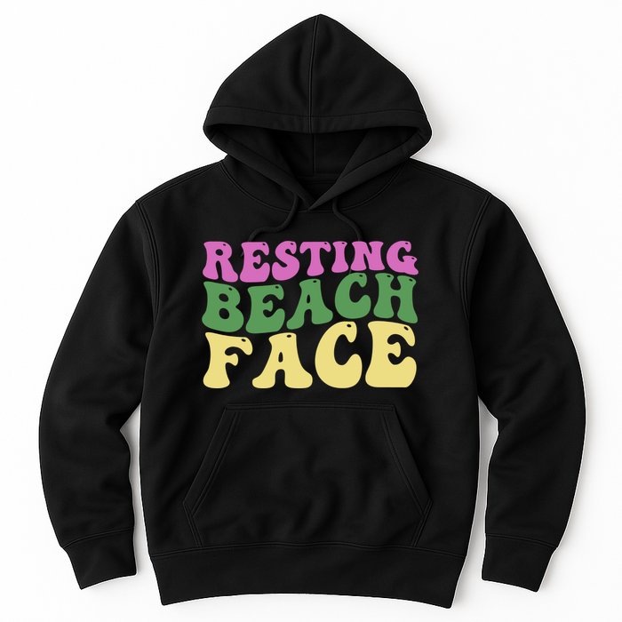 Resting Beach Face Funny Summer Vacation Hoodie