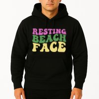Resting Beach Face Funny Summer Vacation Hoodie