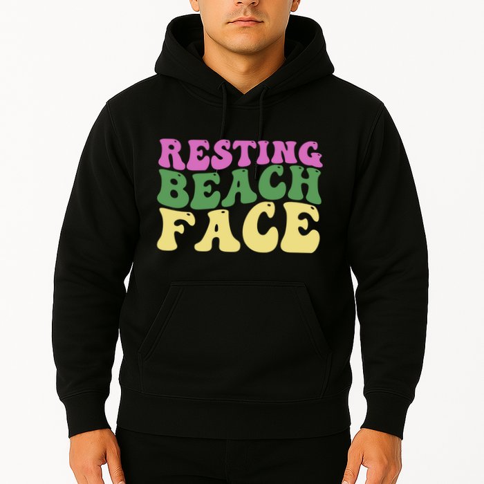 Resting Beach Face Funny Summer Vacation Hoodie