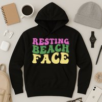 Resting Beach Face Funny Summer Vacation Hoodie