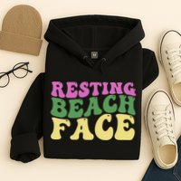 Resting Beach Face Funny Summer Vacation Hoodie