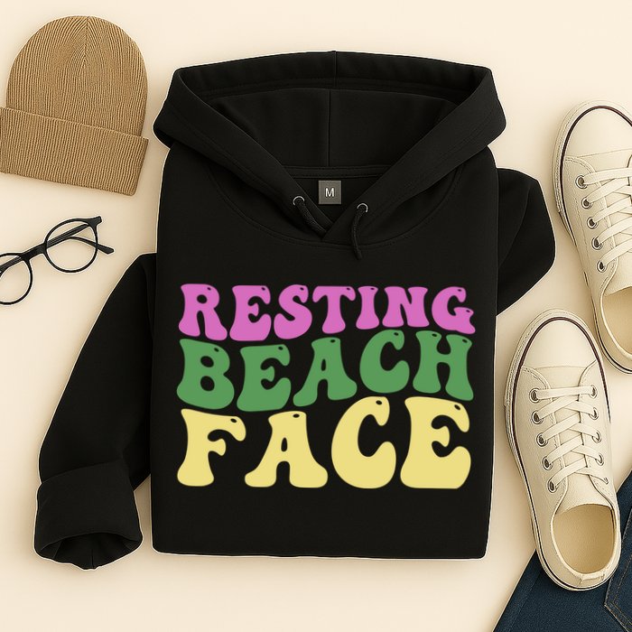 Resting Beach Face Funny Summer Vacation Hoodie