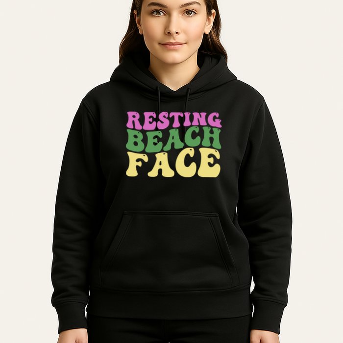 Resting Beach Face Funny Summer Vacation Hoodie