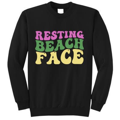 Resting Beach Face Funny Summer Vacation Sweatshirt