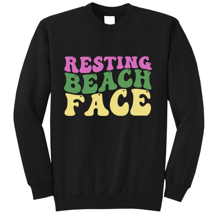 Resting Beach Face Funny Summer Vacation Sweatshirt