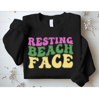 Resting Beach Face Funny Summer Vacation Sweatshirt