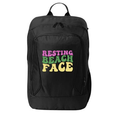 Resting Beach Face Funny Summer Vacation City Backpack