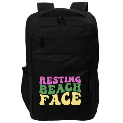 Resting Beach Face Funny Summer Vacation Impact Tech Backpack