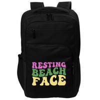 Resting Beach Face Funny Summer Vacation Impact Tech Backpack