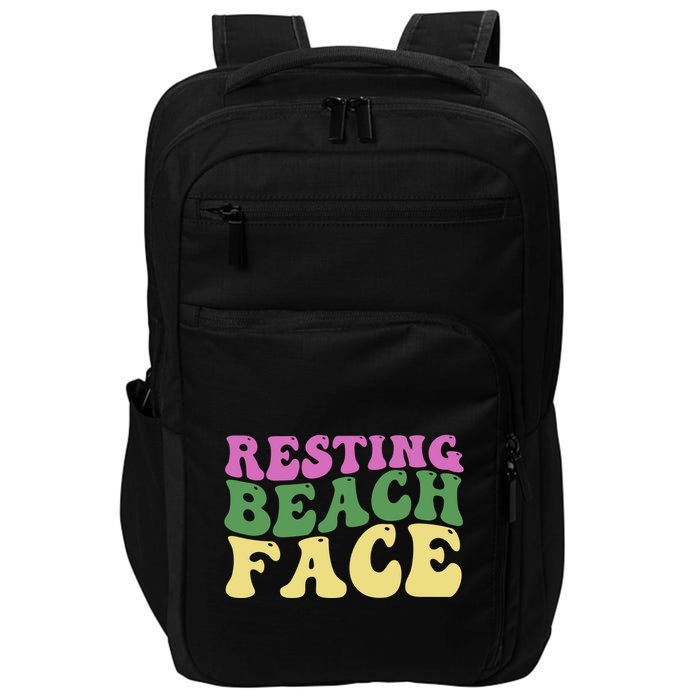 Resting Beach Face Funny Summer Vacation Impact Tech Backpack