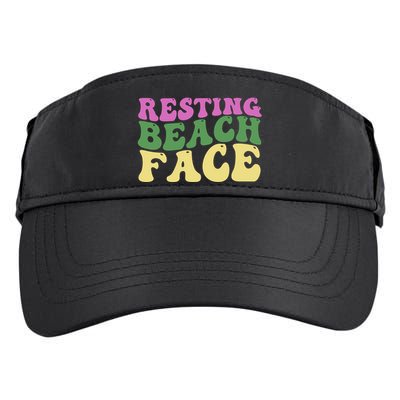 Resting Beach Face Funny Summer Vacation Adult Drive Performance Visor