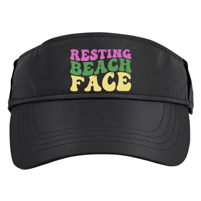 Resting Beach Face Funny Summer Vacation Adult Drive Performance Visor