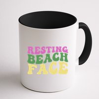 Resting Beach Face Funny Summer Vacation Mug