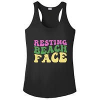 Resting Beach Face Funny Summer Vacation Ladies PosiCharge Competitor Racerback Tank