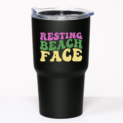 Resting Beach Face Funny Summer Vacation Tumbler