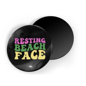 Resting Beach Face Funny Summer Vacation Magnet