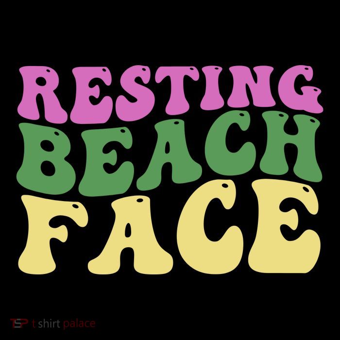 Resting Beach Face Funny Summer Vacation Youth Performance Sprint T-Shirt