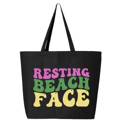 Resting Beach Face Funny Summer Vacation 25L Jumbo Tote