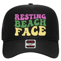 Resting Beach Face Funny Summer Vacation Trucker Hat