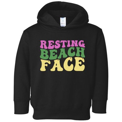 Resting Beach Face Funny Summer Vacation Toddler Hoodie