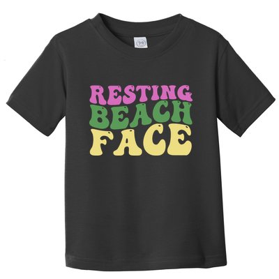 Resting Beach Face Funny Summer Vacation Toddler T-Shirt