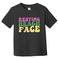 Resting Beach Face Funny Summer Vacation Toddler T-Shirt