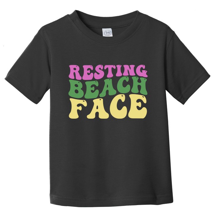 Resting Beach Face Funny Summer Vacation Toddler T-Shirt