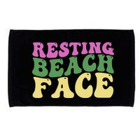 Resting Beach Face Funny Summer Vacation Microfiber Hand Towel