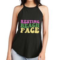 Resting Beach Face Funny Summer Vacation Women's Perfect Tri Rocker Tank