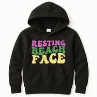 Resting Beach Face Funny Summer Vacation Kids Hoodie