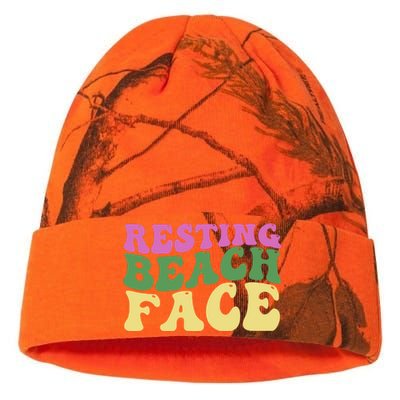 Resting Beach Face Funny Summer Vacation Kati Licensed 12" Camo Beanie