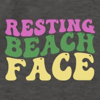 Resting Beach Face Funny Summer Vacation Vector Backpack