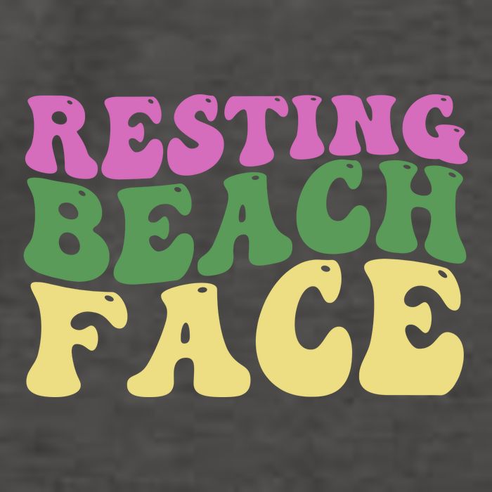 Resting Beach Face Funny Summer Vacation Vector Backpack